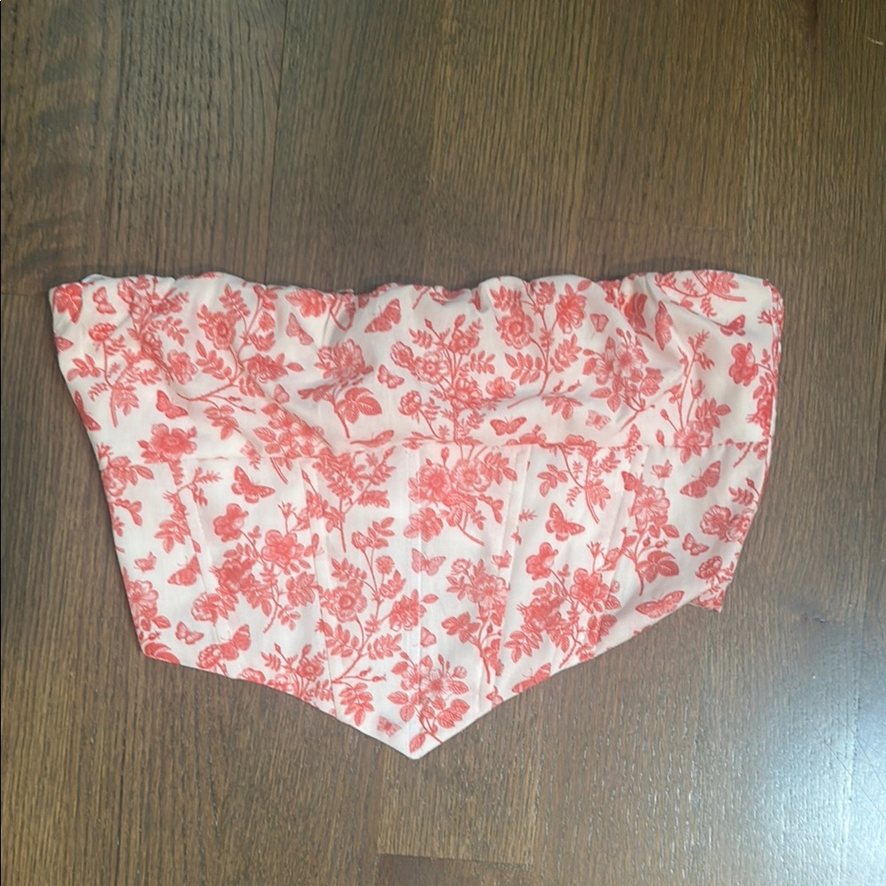Princess Polly Pink Floral Crop Top
